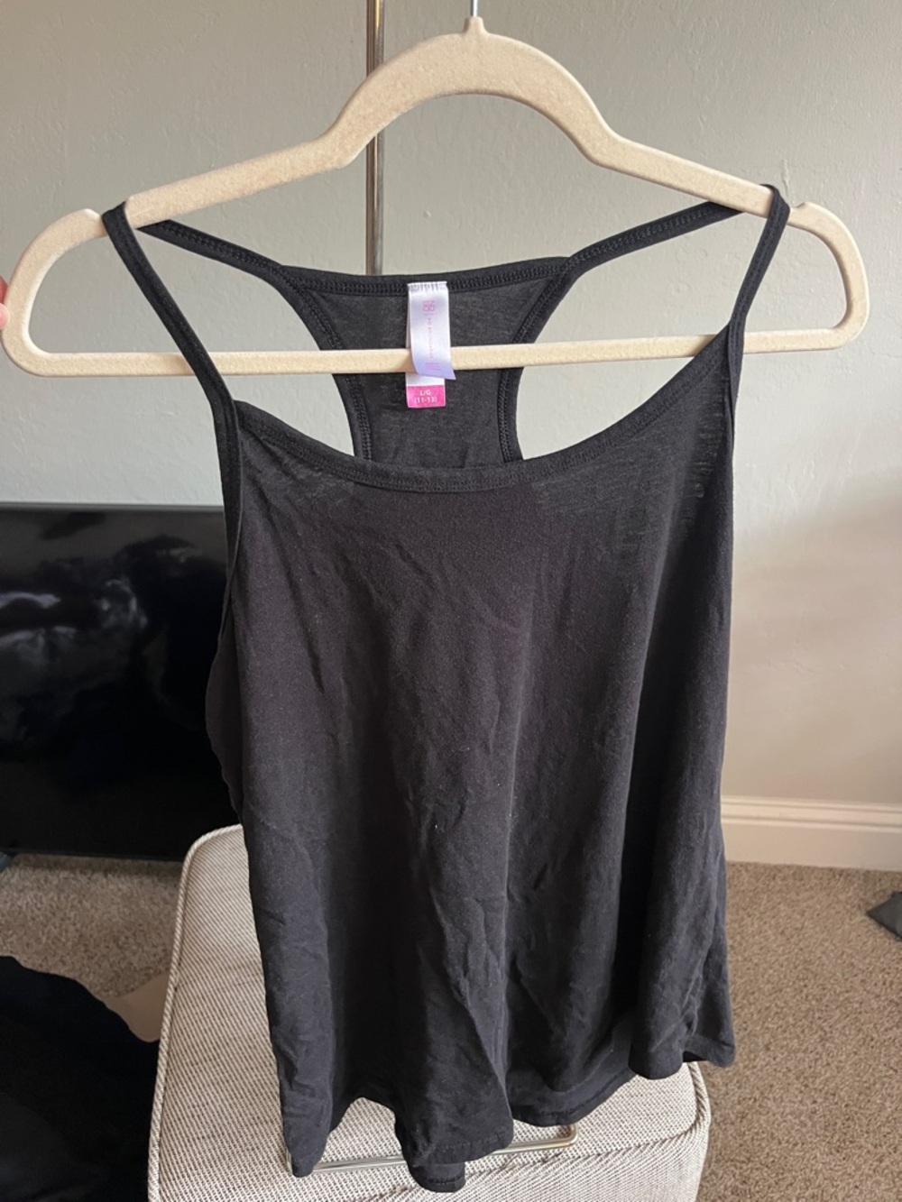 No Boundaries Black Racerback Tank Top